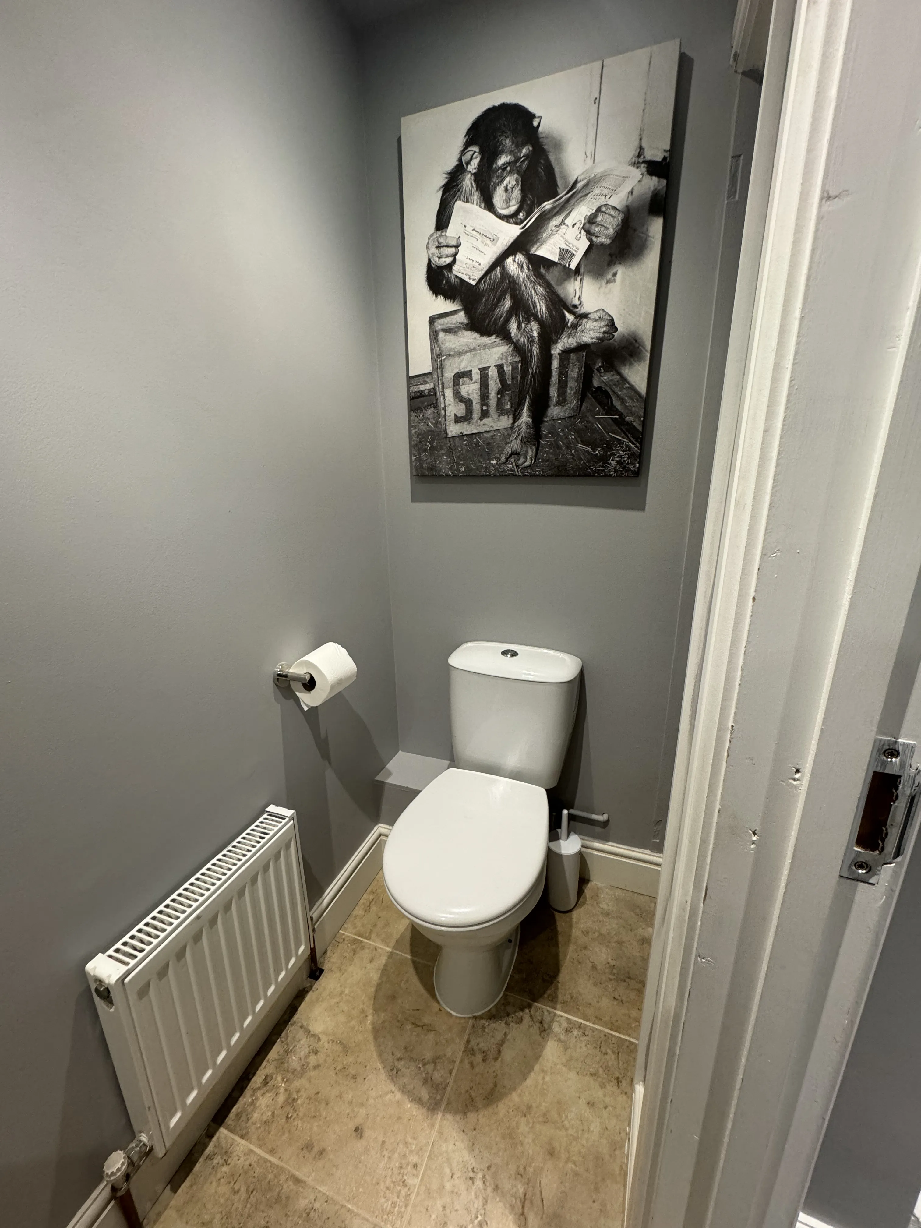 Downstairs cloakroom toilet installation